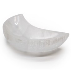 Selenite Moon Bowl - 10cm