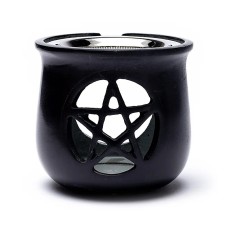 Soapstone Incense Burner With Pentacle 