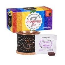 Aromafume 7 Chakras Sample Set & Diffuser (14 Incense Bricks) 