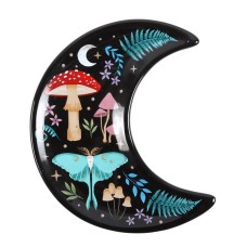 CRESCENT MOON DARK FOREST PRINT TRINKET DISH