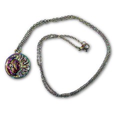 Titanium Aura Sun Necklace