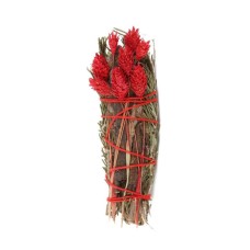 6IN RITUAL WAND SMUDGE STICK WITH ROSEMARY AND YERBA SANTA SAGE