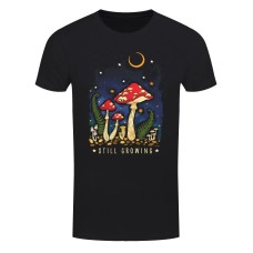 Magical Mushrooms Still Growing Men's Black T-Shirt