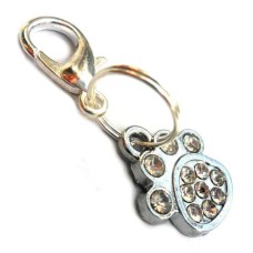 SMALL RHINESTONE PAW CHARMS