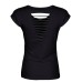 Pentagram Eye Ladies Black Razor Back T-Shirt